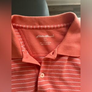Eddie Bauer  T-shirt Size L 100% Cotton Orange